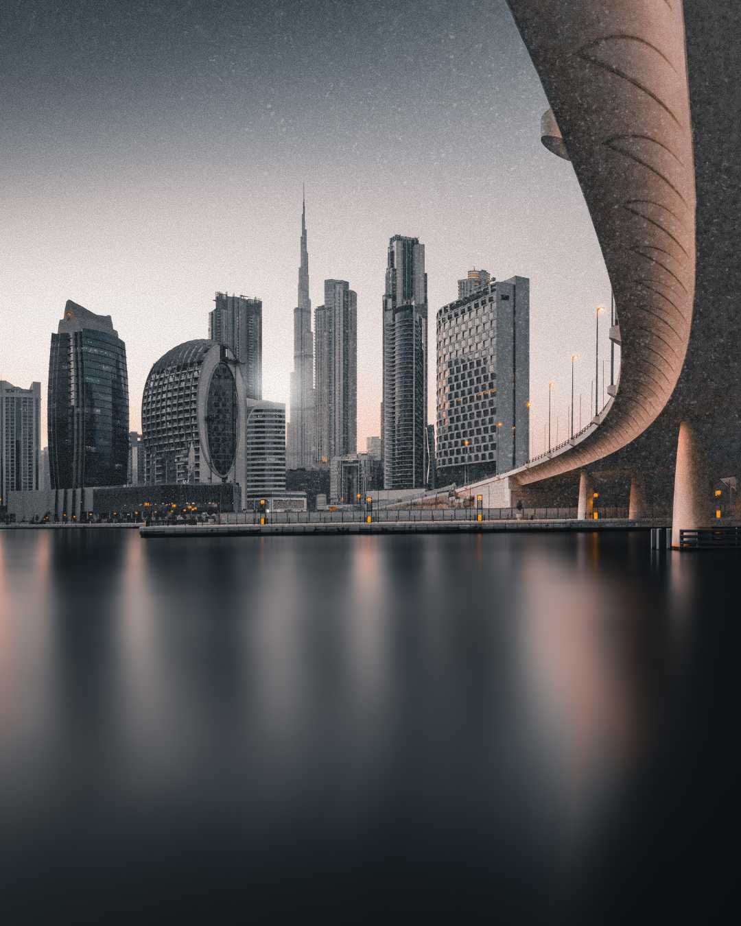 Dubai Sky scrapers from the sea